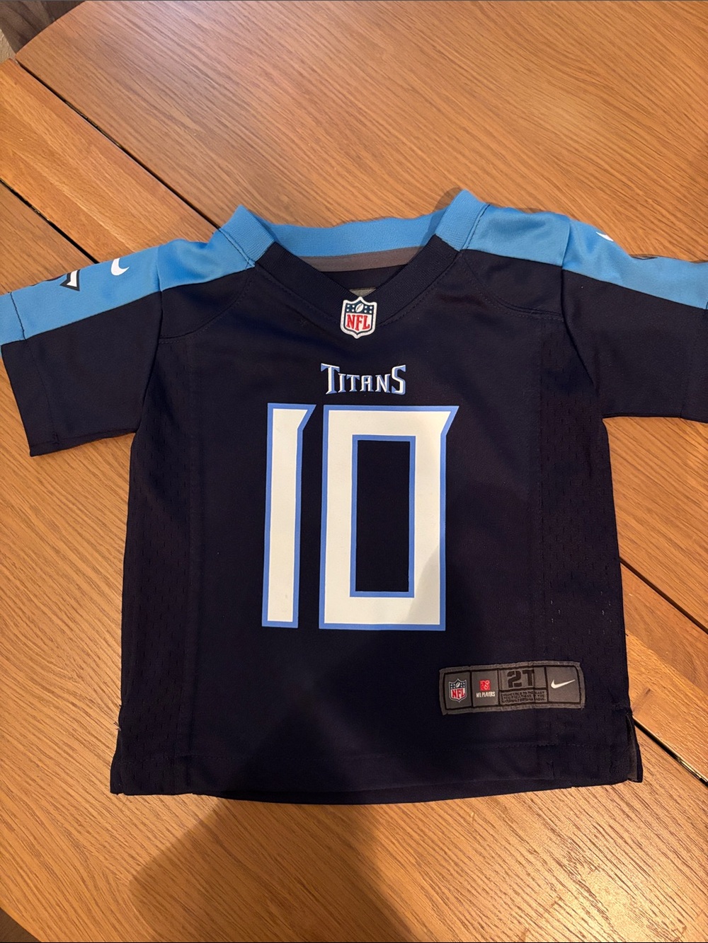 NFL Tennessee Titans #10 Hopkins Navy & Light Blue Kids Jersey
